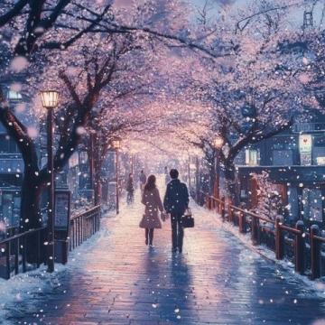 春風(fēng)夜櫻舞，共赴浪漫之約