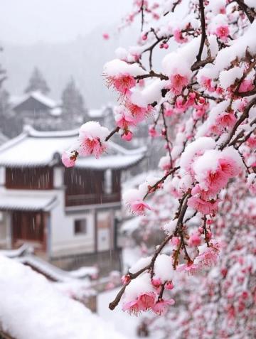 明朝一位道士見到山中的梅花，獨自傲立于雪中，寫下一首詠梅詩！