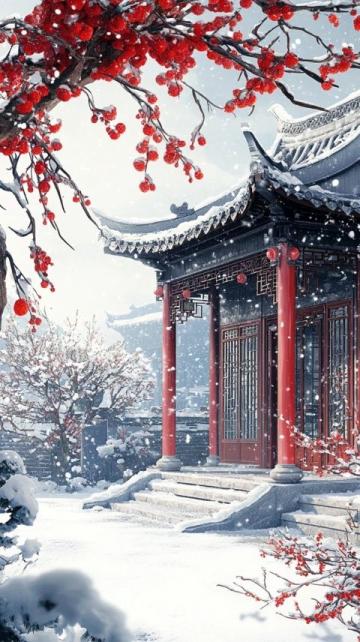 明朝一位道士見到山中的梅花，獨自傲立于雪中，寫下一首詠梅詩！