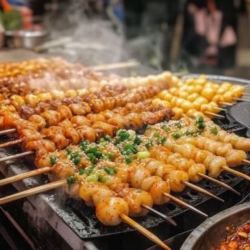 黑龍江夜市驚現(xiàn)創(chuàng)意小吃：辣味與瓜子的奇妙結合