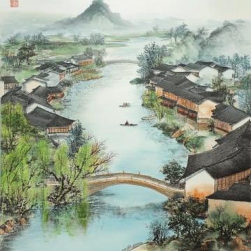 人家盡枕河古宮閑地少水港小橋多(君到姑蘇見(jiàn),人家盡枕河,古宮閑地少,水港小橋多)