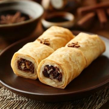 手抓餅魔法：無烤箱也能輕松享受的蜜豆卷與牛肉卷小食記