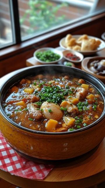 豬蹄燉黃豆是一道色香味俱全的傳統美食，深受人們的喜愛,這道菜不僅口感豐富