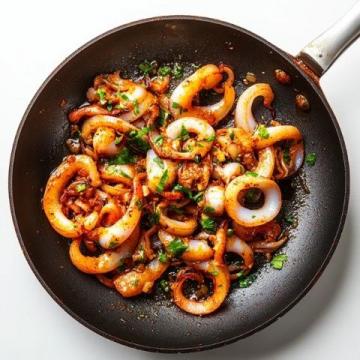 夜宵神菜！醬爆魷魚，鮮辣上頭超解饞