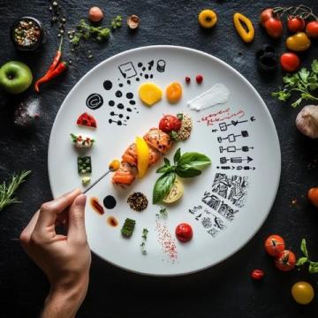 美食創作是一種將烹飪與藝術相結合的過程，通過創新的食材搭配、獨特的烹飪技巧和精致