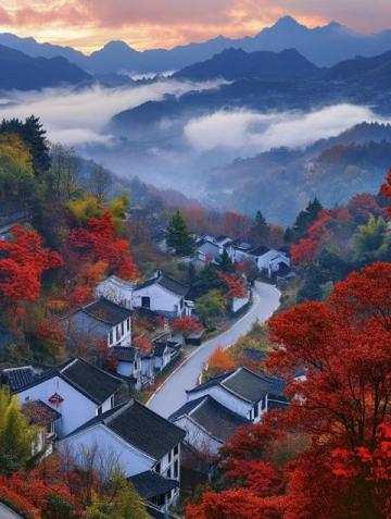 遇見鎮坪，一城山色半城秋