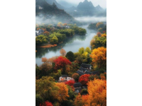 桂林塔山：漓江邊的秋色古韻，壽佛塔與紅葉交相輝映的詩意之地