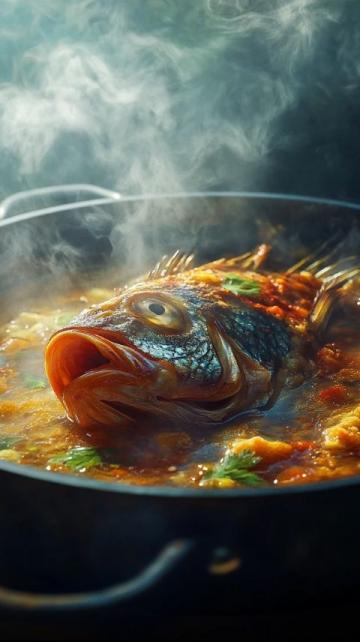 昆明西山腳下的“紫園大魚海棠”：花園餐廳里的古法酸湯魚火鍋盛宴