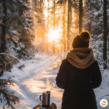 周末林間的光影秘語：捕捉雪地里的晨光與暮色之舞