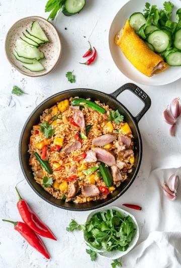 低卡花式炒飯：花菜偽炒飯裹蛋液，粒粒分明不愧是減脂作弊餐