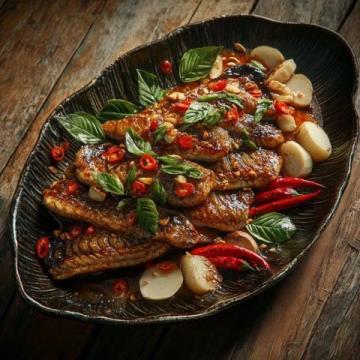 川菜傳統豆瓣魚(傳統金典川菜之一豆瓣魚,豆瓣魚是川菜中的傳統名菜，其色澤紅亮)