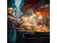 廣州夜景繁華迷人，美食街區游客如織享特色佳肴