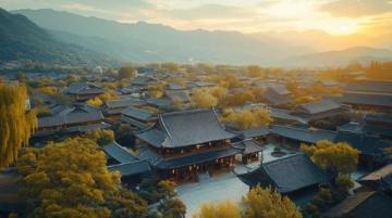 四川南充市閬中古城一天晴天，溫度達37度