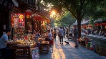 商丘古城小吃街人潮涌動，偶遇老物件揭秘地方名吃秘密