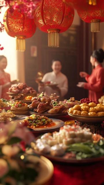 過(guò)年時(shí)節(jié)，團(tuán)圓夜里的那一桌豐盛年夜飯