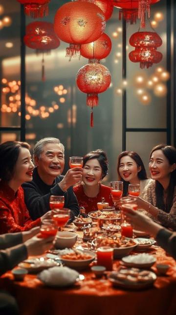 過(guò)年時(shí)節(jié)，團(tuán)圓夜里的那一桌豐盛年夜飯
