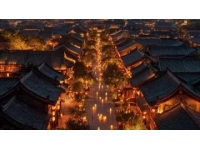 天津古文化街夜景：再現千里江山圖之美