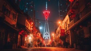 重慶謝家灣站，最像香港的街區,看起來好大氣上檔次呦。城市感滿滿的。網友戲稱重慶