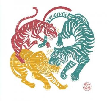 清朝姚墅鄉民在山上突遇老虎，虎一個劍步撲倒了他，利爪抓傷臉頰血流不止