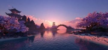 桃花湖度假水域風(fēng)光,風(fēng)格文案任你挑選
