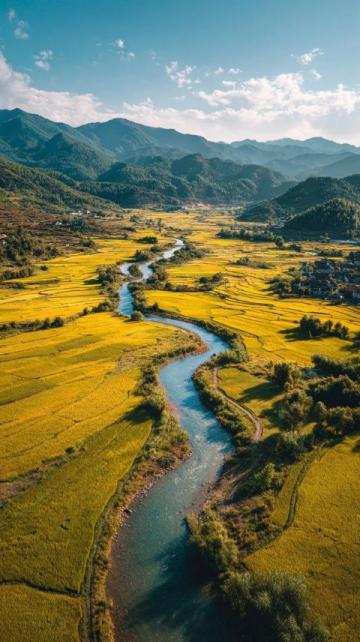 立冬后的鄉村,風景依舊美麗