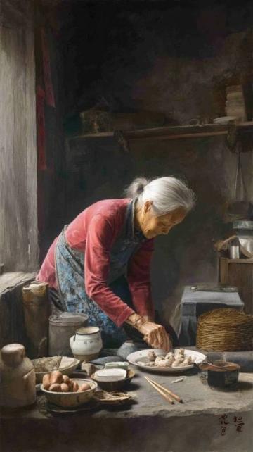 清晨五點的鄉(xiāng)村美味:奶奶親手制作蔥油餅與羊棒骨湯