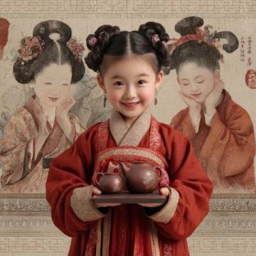 鮑蕾母女三人古裝寫真顏值爆表，貝兒簡直是陸毅翻版！網(wǎng)友們都在討論這對母女的五官和身材。