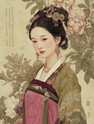 劉曉君牡丹畫作賞析：國香、紫云圖與荷塘韻色