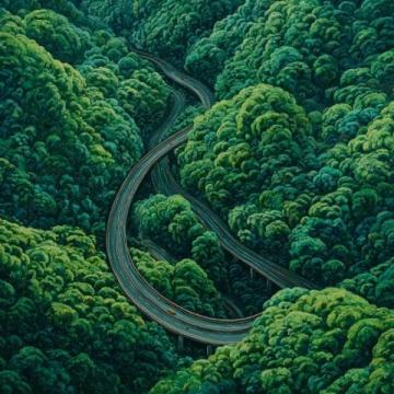夏日午后的幻覺：張解放眼中的扭曲柏油路
