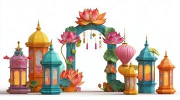 榮昌地標(biāo)煥新裝 燈籠鮮花迎五一游客