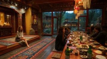 淄博顏神美食街在雪后依舊熱鬧