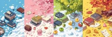 四季幽情詞牌組詩：春探夏懷秋思冬嘆