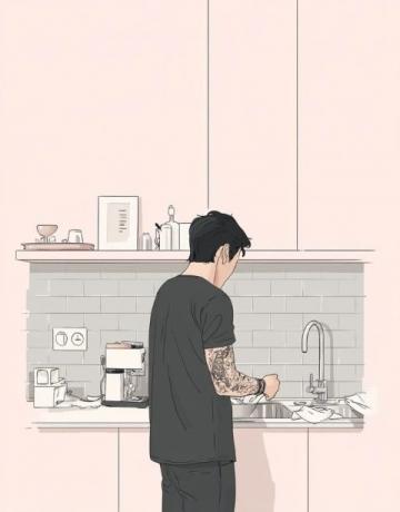 每日廚房忙碌：從早到晚的做飯與洗涮循環生活