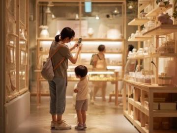 重慶磁器口:女子攜子逛街巧遇糖果店促銷(xiāo)活動(dòng)