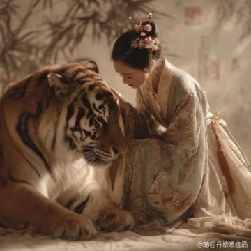 鮑蕾母女三人古裝寫真顏值爆表，貝兒簡直是陸毅翻版！網(wǎng)友們都在討論這對母女的五官和身材。