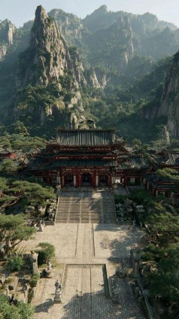 滿堂鄉的圓通寺及周邊風景