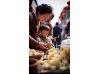 磁器口熱鬧非凡，游客暢享重慶美味小吃