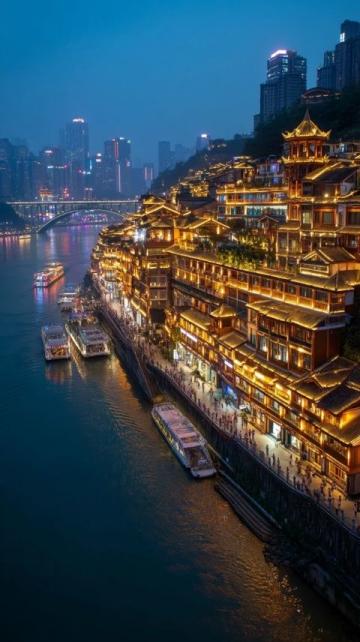 磁器口熱鬧非凡,游客暢享重慶美味小吃