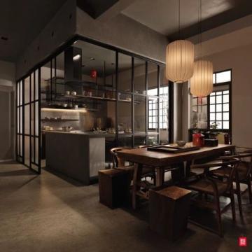 成都萬來食堂新天地店餐飲空間美學設計