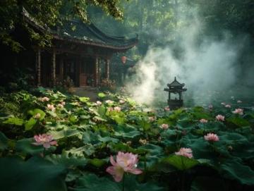 長興島濕地公園晨曦荷塘美景攝影天堂