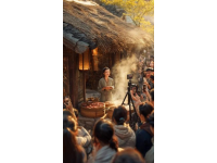 四川廣元農(nóng)村清晨：土灶上粉蒸肉的美味儀式感
