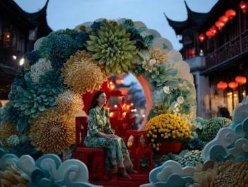 昆明呈貢花千坊夜色漸濃時