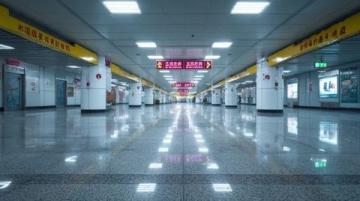 夜幕下的南寧站，溫暖的燈光歡迎著我回家