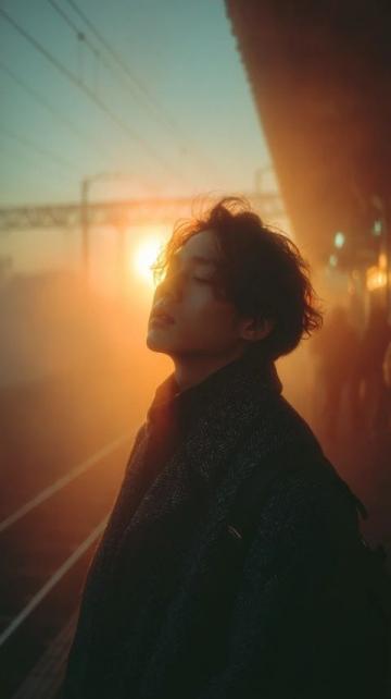 夜幕下的南寧站，溫暖的燈光歡迎著我回家