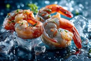 啤酒蝦鮮香美味的海鮮盛宴