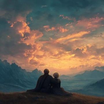 望山、聽溪、賞晚霞