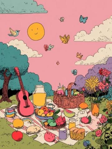 春日彩虹野餐局！90后用零食調色盤刷爆朋友圈