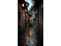 夜幕降臨雨后的二道白河鎮，游客們再次出門去逛了