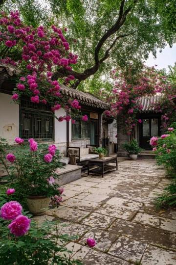 南浦花園里的花兒正盛開，四月的風帶著一絲春天的芬芳。