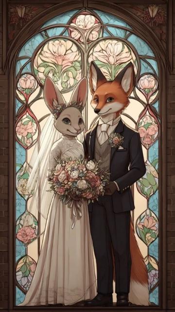 大嘴小紅的婚紗照